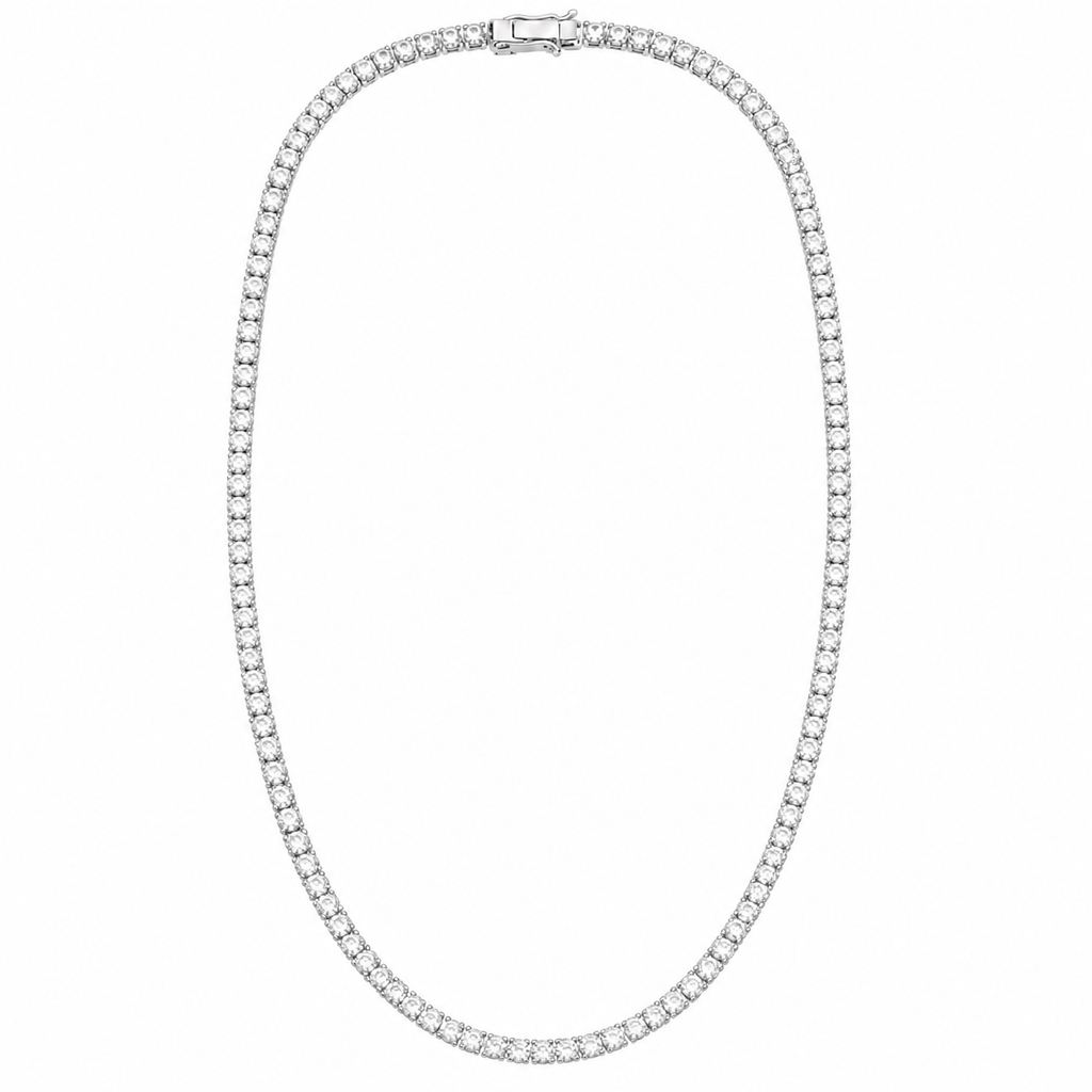 4 prong tennis necklace