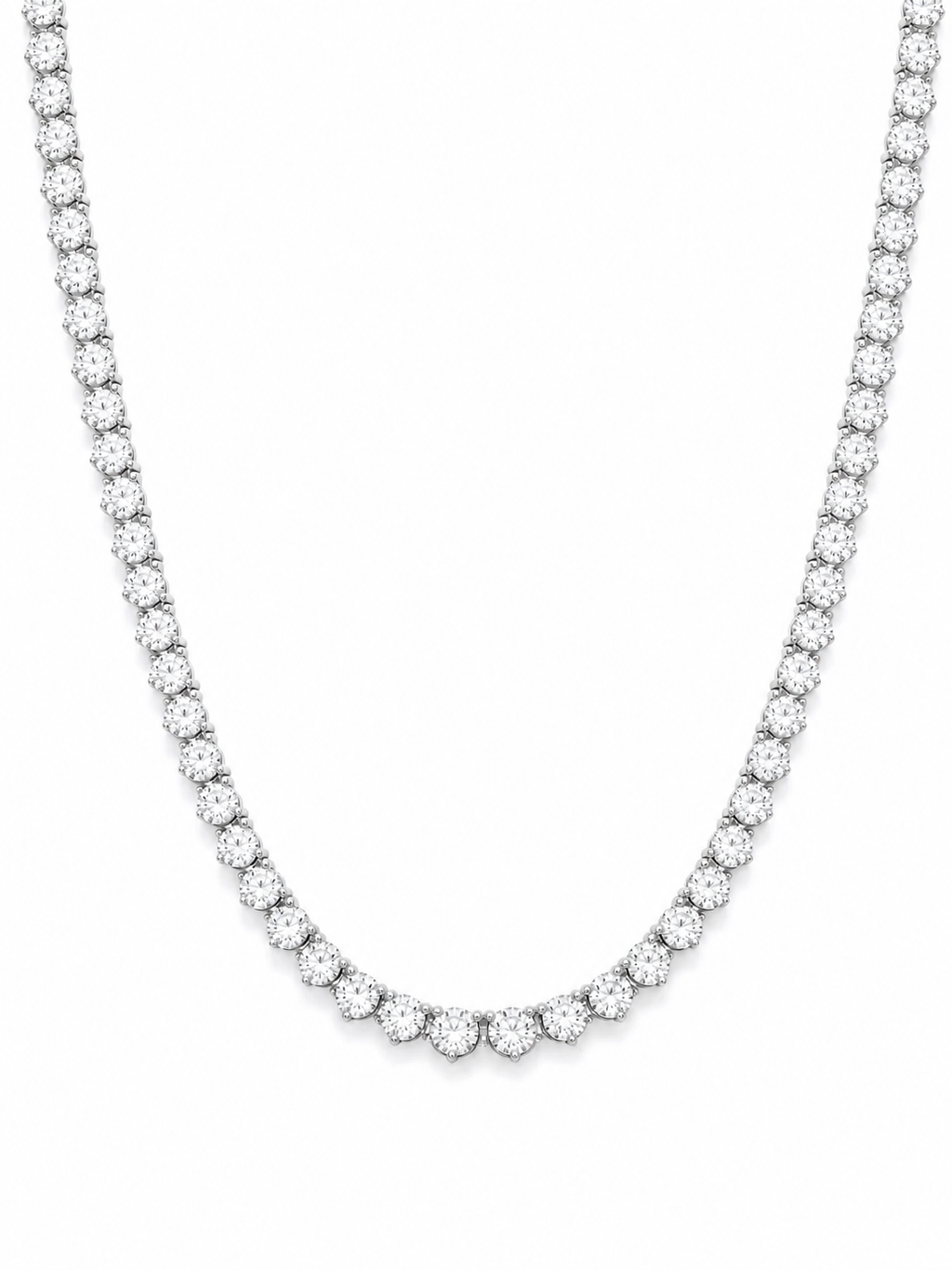 3 prong tennis necklace