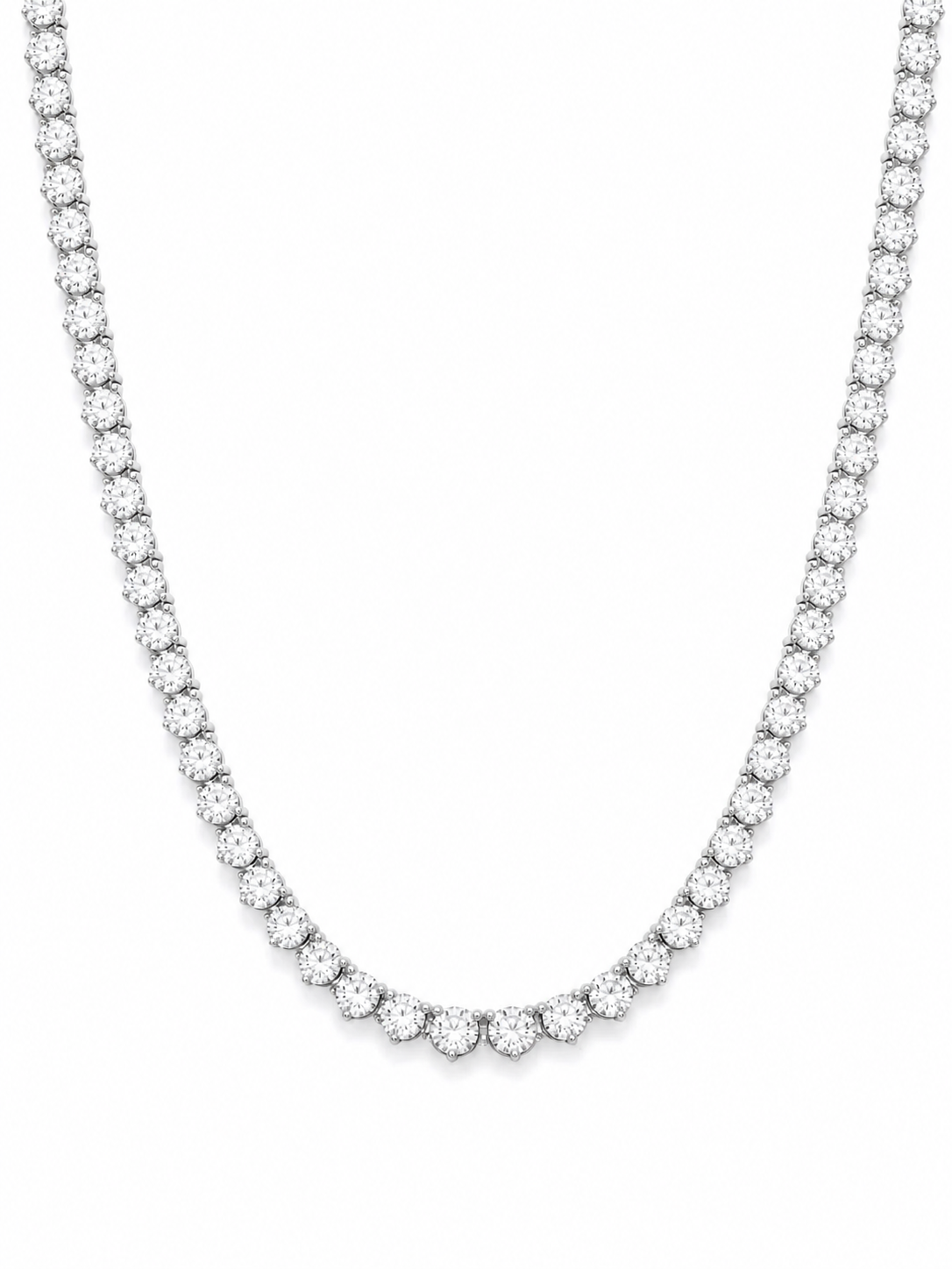 3 prong tennis necklace