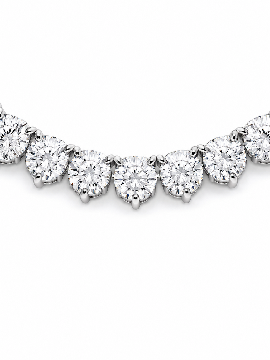 3 prong tennis necklace