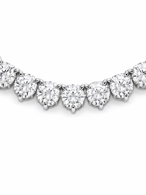 3 prong tennis necklace