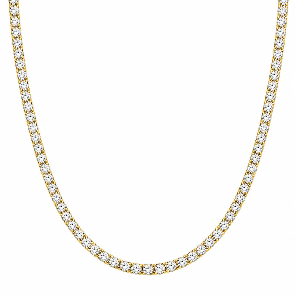 4 prong tennis necklace