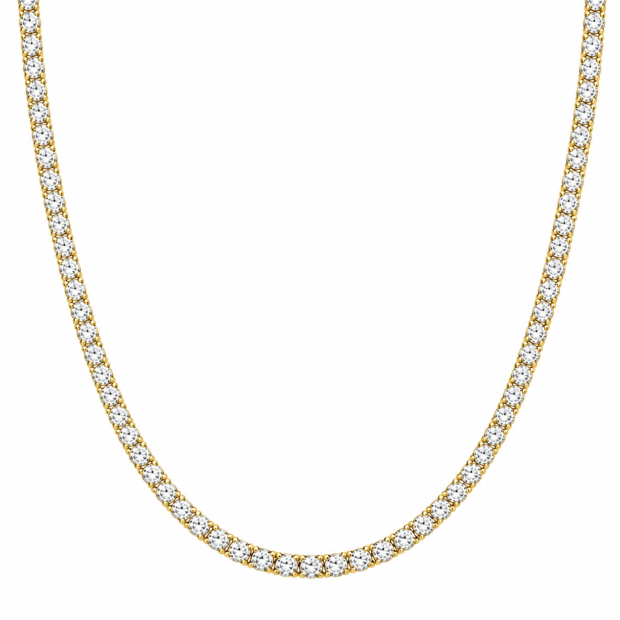 4 prong tennis necklace